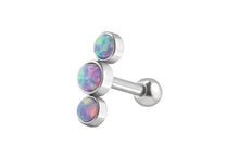 Laden Sie das Bild in den Galerie-Viewer, 3 Opale Ohrpiercing Ohrstecker piercinginspiration®