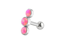 Laden Sie das Bild in den Galerie-Viewer, 3 Opale Ohrpiercing Ohrstecker piercinginspiration®