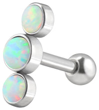 Laden Sie das Bild in den Galerie-Viewer, 3 Opale Ohrpiercing Ohrstecker piercinginspiration®