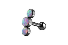 Laden Sie das Bild in den Galerie-Viewer, 3 Opale Ohrpiercing Ohrstecker piercinginspiration®