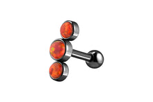 Laden Sie das Bild in den Galerie-Viewer, 3 Opale Ohrpiercing Ohrstecker piercinginspiration®