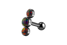 Laden Sie das Bild in den Galerie-Viewer, 3 Opale Ohrpiercing Ohrstecker piercinginspiration®