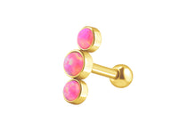 Laden Sie das Bild in den Galerie-Viewer, 3 Opale Ohrpiercing Ohrstecker piercinginspiration®