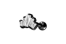 Laden Sie das Bild in den Galerie-Viewer, 5 Kristalle Rechtecke Baguette Kristall Ohrpiercing Barbell piercinginspiration®