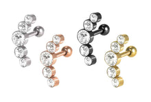 Laden Sie das Bild in den Galerie-Viewer, 5 Kristalle Ohrpiercing piercinginspiration®