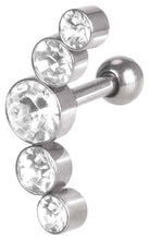 Laden Sie das Bild in den Galerie-Viewer, 5 Kristalle Ohrpiercing piercinginspiration®
