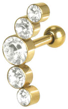Laden Sie das Bild in den Galerie-Viewer, 5 Kristalle Ohrpiercing piercinginspiration®