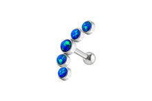 Laden Sie das Bild in den Galerie-Viewer, 5 Opale Ohrpiercing Ohrstecker piercinginspiration®