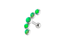 Laden Sie das Bild in den Galerie-Viewer, 5 Opale Ohrpiercing Ohrstecker piercinginspiration®