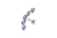 Laden Sie das Bild in den Galerie-Viewer, 5 Opale Ohrpiercing Ohrstecker piercinginspiration®