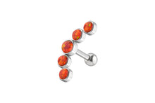 Laden Sie das Bild in den Galerie-Viewer, 5 Opale Ohrpiercing Ohrstecker piercinginspiration®