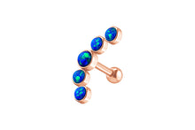 Laden Sie das Bild in den Galerie-Viewer, 5 Opale Ohrpiercing Ohrstecker piercinginspiration®