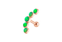Laden Sie das Bild in den Galerie-Viewer, 5 Opale Ohrpiercing Ohrstecker piercinginspiration®