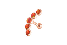 Laden Sie das Bild in den Galerie-Viewer, 5 Opale Ohrpiercing Ohrstecker piercinginspiration®