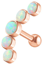 Laden Sie das Bild in den Galerie-Viewer, 5 Opale Ohrpiercing Ohrstecker piercinginspiration®