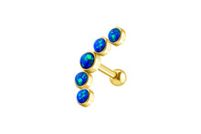 Laden Sie das Bild in den Galerie-Viewer, 5 Opale Ohrpiercing Ohrstecker piercinginspiration®