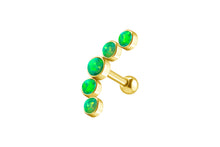 Laden Sie das Bild in den Galerie-Viewer, 5 Opale Ohrpiercing Ohrstecker piercinginspiration®