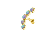Laden Sie das Bild in den Galerie-Viewer, 5 Opale Ohrpiercing Ohrstecker piercinginspiration®