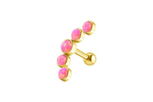 Laden Sie das Bild in den Galerie-Viewer, 5 Opale Ohrpiercing Ohrstecker piercinginspiration®