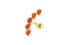 Laden Sie das Bild in den Galerie-Viewer, 5 Opale Ohrpiercing Ohrstecker piercinginspiration®