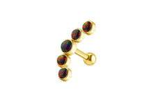 Laden Sie das Bild in den Galerie-Viewer, 5 Opale Ohrpiercing Ohrstecker piercinginspiration®