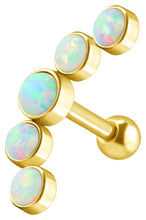 Laden Sie das Bild in den Galerie-Viewer, 5 Opale Ohrpiercing Ohrstecker piercinginspiration®