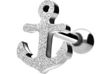 Laden Sie das Bild in den Galerie-Viewer, Diamantoptik Anker Ohrpiercing Barbell piercinginspiration®