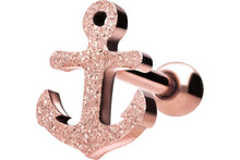 Laden Sie das Bild in den Galerie-Viewer, Diamantoptik Anker Ohrpiercing Barbell piercinginspiration®