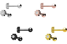 Laden Sie das Bild in den Galerie-Viewer, Blume Kugeln Struktur Kristall Ohrpiercing piercinginspiration®