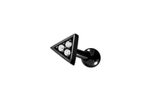 Laden Sie das Bild in den Galerie-Viewer, Dreieck 3 Kristalle Ohrpiercing piercinginspiration®