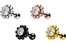 Laden Sie das Bild in den Galerie-Viewer, Sonnenblume Kugeln Kristall Ohrpiercing piercinginspiration®