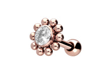 Laden Sie das Bild in den Galerie-Viewer, Sonnenblume Kugeln Kristall Ohrpiercing piercinginspiration®