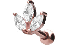 Laden Sie das Bild in den Galerie-Viewer, Lotus Kleine Blume Kristall Ohrpiercing piercinginspiration®