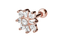 Laden Sie das Bild in den Galerie-Viewer, Schneeflocke Kristall Blume Ohrpiercing piercinginspiration®