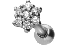Laden Sie das Bild in den Galerie-Viewer, Multiple Kristalle Blume Ohrpiercing piercinginspiration®