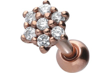 Laden Sie das Bild in den Galerie-Viewer, Multiple Kristalle Blume Ohrpiercing piercinginspiration®