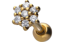 Laden Sie das Bild in den Galerie-Viewer, Multiple Kristalle Blume Ohrpiercing piercinginspiration®