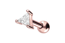 Laden Sie das Bild in den Galerie-Viewer, Dreieck Großer Kristall Ohrpiercing piercinginspiration®