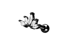 Laden Sie das Bild in den Galerie-Viewer, Lotus 5 Tropfen Kristall Blume Ohrpiercing piercinginspiration®