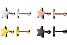 Laden Sie das Bild in den Galerie-Viewer, Stern Ohrpiercing Barbell piercinginspiration®