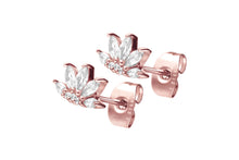 Laden Sie das Bild in den Galerie-Viewer, Ohrstecker Ohrringe Lotus Kristalle Paar piercinginspiration®