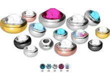 Laden Sie das Bild in den Galerie-Viewer, Brillant Kristall Schraubdisc Chirurgenstahl Ersatzkugel piercinginspiration®