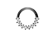 Laden Sie das Bild in den Galerie-Viewer, 10 Eingefasste Kristalle Clicker Ring piercinginspiration®
