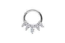 Laden Sie das Bild in den Galerie-Viewer, Doppel 10 Eingefasste Kristalle Clicker Ring piercinginspiration®