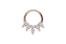Laden Sie das Bild in den Galerie-Viewer, Doppel 10 Eingefasste Kristalle Clicker Ring piercinginspiration®