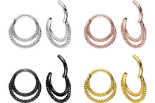 Laden Sie das Bild in den Galerie-Viewer, Doppel Clicker Ring Gedreht piercinginspiration®