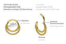 Laden Sie das Bild in den Galerie-Viewer, Doppel Clicker Ring Gedreht piercinginspiration®