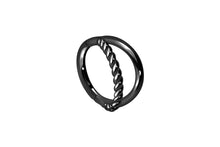 Laden Sie das Bild in den Galerie-Viewer, Zweifach Doppel Gedreht Ring 2 Ringe Clicker piercinginspiration®
