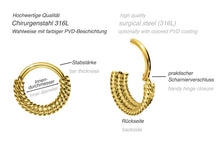 Laden Sie das Bild in den Galerie-Viewer, Clicker Ring 3 Gedrehte Ringe Segmentring piercinginspiration®