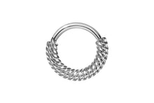 Laden Sie das Bild in den Galerie-Viewer, Clicker Ring 3 Gedrehte Ringe Segmentring piercinginspiration®